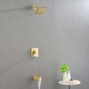 High pressure Single function 6 inch Square Shower Trim Kit with Diverting Tub Spout high-pressure-single-function-6-inch-square-shower-trim-kit-with-diverting-tub-spout 