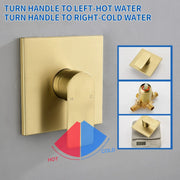 High pressure Single function 6 inch Square Shower Trim Kit with Diverting Tub Spout high-pressure-single-function-6-inch-square-shower-trim-kit-with-diverting-tub-spout 