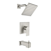 High pressure Single function 6 inch Square Shower Trim Kit with Diverting Tub Spout high-pressure-single-function-6-inch-square-shower-trim-kit-with-diverting-tub-spout 