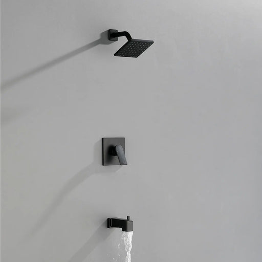 High pressure Single function 6 inch Square Shower Trim Kit with Diverting Tub Spout high-pressure-single-function-6-inch-square-shower-trim-kit-with-diverting-tub-spout 