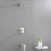 High pressure Single function 6 inch Square Shower Trim Kit with Diverting Tub Spout high-pressure-single-function-6-inch-square-shower-trim-kit-with-diverting-tub-spout 