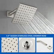 High pressure Single function 6 inch Square Shower Trim Kit with Diverting Tub Spout high-pressure-single-function-6-inch-square-shower-trim-kit-with-diverting-tub-spout 