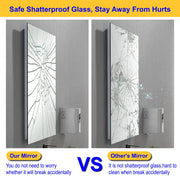 LED Bathroom Mirror 24"*32" Lighted Vanity Makeup Mirror with Front Light, Wall Mounted Dimmable Mirrors with Anti-Fog, Memory Function (Horizontal/Vertical) led 