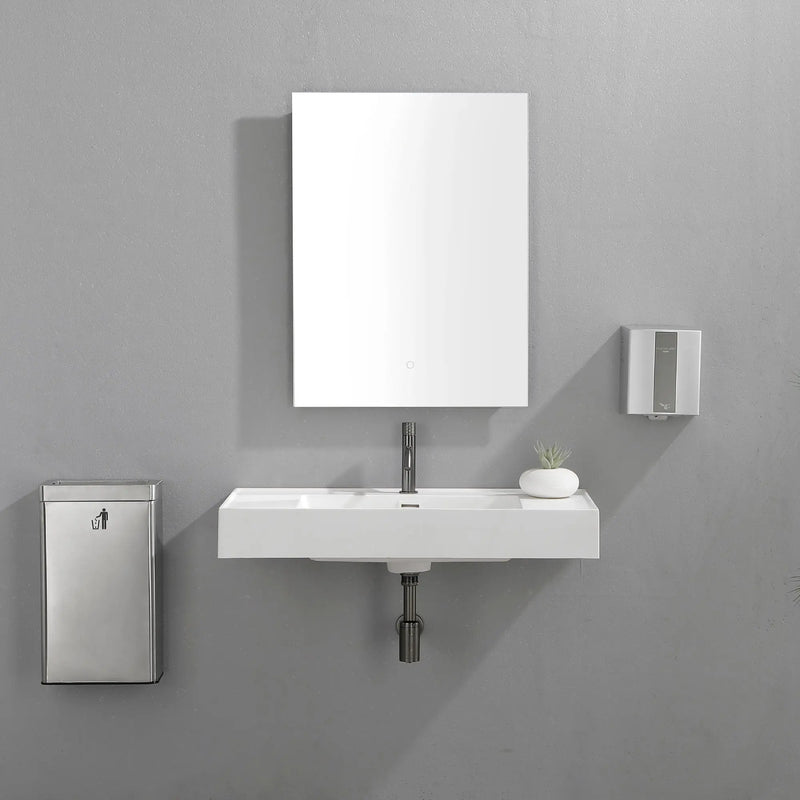 LED Bathroom Mirror 24"*32" Lighted Vanity Makeup Mirror with Front Light, Wall Mounted Dimmable Mirrors with Anti-Fog, Memory Function (Horizontal/Vertical) led 