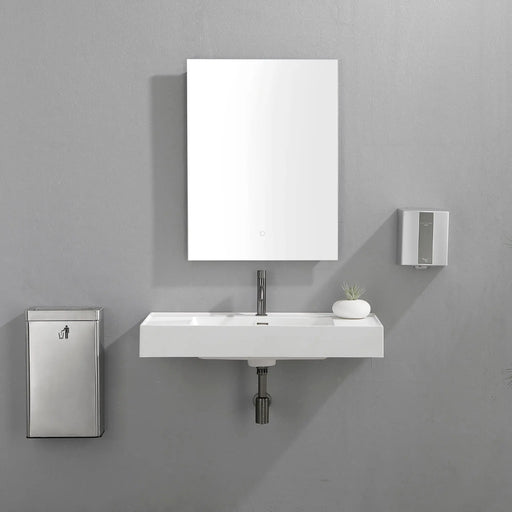 LED Bathroom Mirror 24"*32" Lighted Vanity Makeup Mirror with Front Light, Wall Mounted Dimmable Mirrors with Anti-Fog, Memory Function (Horizontal/Vertical) led 