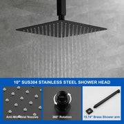 Luxury Tub Shower Faucet Combo Set with Rough-in Valve, Wall Mounted 10inch Shower System with Tub Spout Bathroom Shower Fixture Shower Valve and Trim Kit luxury-tub-shower-faucet-combo-set-with-rough-in-valve-wall-mounted-shower-system-with-tub-spout-bathroom-shower-fixture-shower-valve-and-trim-kit 