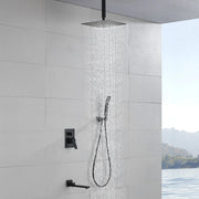 Luxury Tub Shower Faucet Combo Set with Rough-in Valve, Wall Mounted 10inch Shower System with Tub Spout Bathroom Shower Fixture Shower Valve and Trim Kit luxury-tub-shower-faucet-combo-set-with-rough-in-valve-wall-mounted-shower-system-with-tub-spout-bathroom-shower-fixture-shower-valve-and-trim-kit 