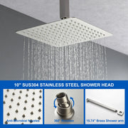 Luxury Tub Shower Faucet Combo Set with Rough-in Valve, Wall Mounted 10inch Shower System with Tub Spout Bathroom Shower Fixture Shower Valve and Trim Kit luxury-tub-shower-faucet-combo-set-with-rough-in-valve-wall-mounted-shower-system-with-tub-spout-bathroom-shower-fixture-shower-valve-and-trim-kit 