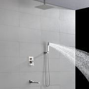 Luxury Tub Shower Faucet Combo Set with Rough-in Valve, Wall Mounted 10inch Shower System with Tub Spout Bathroom Shower Fixture Shower Valve and Trim Kit luxury-tub-shower-faucet-combo-set-with-rough-in-valve-wall-mounted-shower-system-with-tub-spout-bathroom-shower-fixture-shower-valve-and-trim-kit 