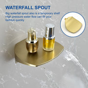Luxury Tub Shower Faucet Set with Round-in Valve, Wall Mounted Shower System with Waterfall Tub Spout and 6-Setting Rain Shower Head with 9-Setting Handheld luxury-tub-shower-faucet-set-with-round-in-valve-wall-mounted-shower-system-with-waterfall-tub-spout-and-6-setting-rain-shower-head-with-9-setting-handheld-matte-black 