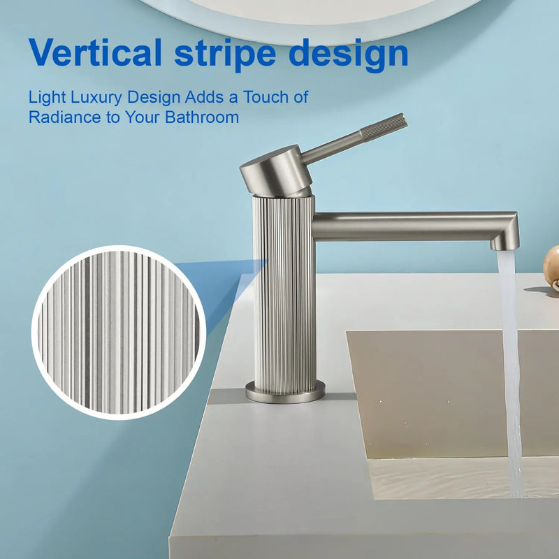 One hole basin faucet mixer with drain pop up single-lever lavatory sink faucet with aerator, 1.2GPM one-hole-basin-faucet-mixer-with-drain-pop-up-single-lever-lavatory-sink-faucet-with-aerator-1-2gpm 