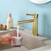 One hole basin faucet mixer with drain pop up single-lever lavatory sink faucet with aerator, 1.2GPM one-hole-basin-faucet-mixer-with-drain-pop-up-single-lever-lavatory-sink-faucet-with-aerator-1-2gpm 