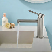 One hole basin faucet mixer with drain pop up single-lever lavatory sink faucet with aerator, 1.2GPM one-hole-basin-faucet-mixer-with-drain-pop-up-single-lever-lavatory-sink-faucet-with-aerator-1-2gpm 