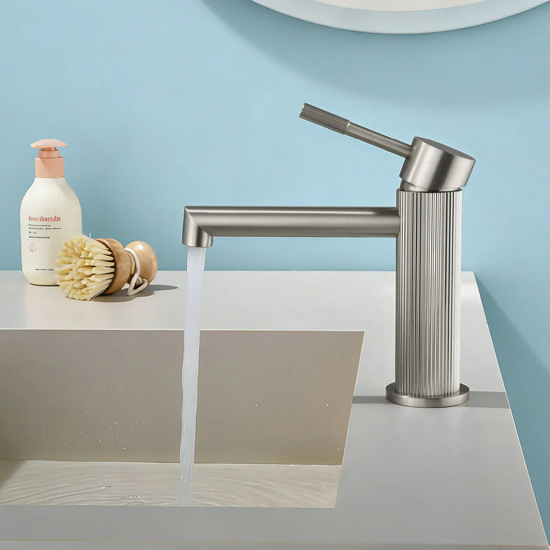 One hole basin faucet mixer with drain pop up single-lever lavatory sink faucet with aerator, 1.2GPM one-hole-basin-faucet-mixer-with-drain-pop-up-single-lever-lavatory-sink-faucet-with-aerator-1-2gpm 