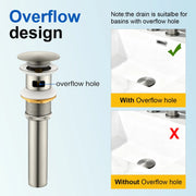 One hole basin faucet mixer with drain pop up single-lever lavatory sink faucet with aerator, 1.2GPM one-hole-basin-faucet-mixer-with-drain-pop-up-single-lever-lavatory-sink-faucet-with-aerator-1-2gpm 