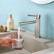 One hole basin faucet mixer with drain pop up single-lever lavatory sink faucet with aerator, 1.2GPM one-hole-basin-faucet-mixer-with-drain-pop-up-single-lever-lavatory-sink-faucet-with-aerator-1-2gpm 