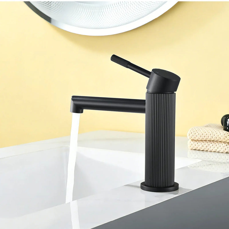 One hole basin faucet mixer with drain pop up single-lever lavatory sink faucet with aerator, 1.2GPM one-hole-basin-faucet-mixer-with-drain-pop-up-single-lever-lavatory-sink-faucet-with-aerator-1-2gpm 