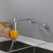 Pot Filler Faucet Wall Mount Brass Faucets Kitchen Commercial Faucet Folding Kitchen Faucet Lead-Free Restaurant Faucets 2 Handles Double Joint Swing Arm Faucet pot-filler-faucet-wall-mount-brass-faucets-kitchen-commercial-faucet-folding-kitchen-faucet-lead-free-restaurant-faucets-2-handles-double-joint-swing-arm-faucet 
