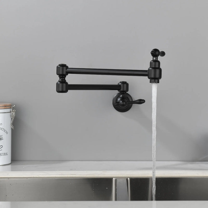 Pot Filler Faucet Wall Mount Brass Faucets Kitchen Commercial Faucet Folding Kitchen Faucet Lead-Free Restaurant Faucets 2 Handles Double Joint Swing Arm Faucet pot-filler-faucet-wall-mount-brass-faucets-kitchen-commercial-faucet-folding-kitchen-faucet-lead-free-restaurant-faucets-2-handles-double-joint-swing-arm-faucet 