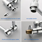 Pot Filler Faucet Wall Mount Brass Faucets Kitchen Commercial Faucet Folding Kitchen Faucet Lead-Free Restaurant Faucets 2 Handles Double Joint Swing Arm Faucet pot-filler-faucet-wall-mount-brass-faucets-kitchen-commercial-faucet-folding-kitchen-faucet-lead-free-restaurant-faucets-2-handles-double-joint-swing-arm-faucet 