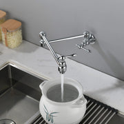 Pot Filler Faucet Wall Mount Brass Faucets Kitchen Commercial Faucet Folding Kitchen Faucet Lead-Free Restaurant Faucets 2 Handles Double Joint Swing Arm Faucet pot-filler-faucet-wall-mount-brass-faucets-kitchen-commercial-faucet-folding-kitchen-faucet-lead-free-restaurant-faucets-2-handles-double-joint-swing-arm-faucet 