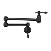 Pot Filler Faucet Wall Mount Brass Faucets Kitchen Commercial Faucet Folding Kitchen Faucet Lead-Free Restaurant Faucets 2 Handles Double Joint Swing Arm Faucet pot-filler-faucet-wall-mount-brass-faucets-kitchen-commercial-faucet-folding-kitchen-faucet-lead-free-restaurant-faucets-2-handles-double-joint-swing-arm-faucet Matte Black