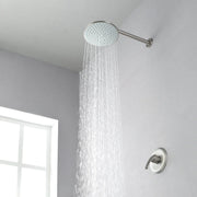 Round Shower Faucets Sets Complete, Single Function Shower trim kit with 9 inch ABS rain shower head shamanda-9-inch-round-shower-system 