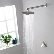 Round Shower Faucets Sets Complete, Single Function Shower trim kit with 9 inch ABS rain shower head shamanda-9-inch-round-shower-system 