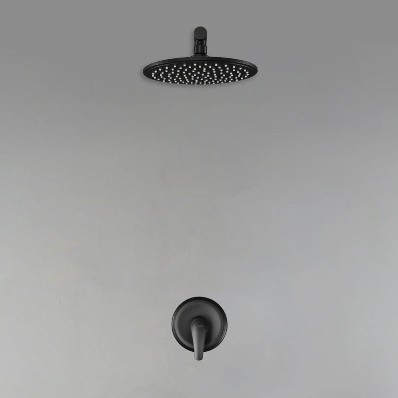 Round Shower Faucets Sets Complete, Single Function Shower trim kit with 9 inch ABS rain shower head shamanda-9-inch-round-shower-system 