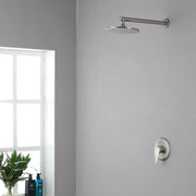 Round Shower Faucets Sets Complete, Single Function Shower trim kit with 9 inch ABS rain shower head shamanda-9-inch-round-shower-system 