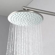Round Shower Faucets Sets Complete, Single Function Shower trim kit with 9 inch ABS rain shower head shamanda-9-inch-round-shower-system 