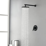 Round Shower Faucets Sets Complete, Single Function Shower trim kit with 9 inch ABS rain shower head shamanda-9-inch-round-shower-system 