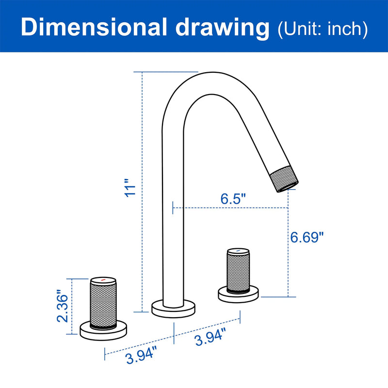SHAMANDA 2 Handle Bathroom Faucets for Sink 3 Hole, High-Arch Swivel Spout Deck Mounted 8 Inch Widespread Basin Faucet 2-handle-bathroom-faucets-for-sink-3-hole-high-arch-swivel-spout-deck-mounted-8-inch-widespread-basin-faucet-with-valve-and-cupc-water-supply-hoses-brushed-nickel-1516bn 