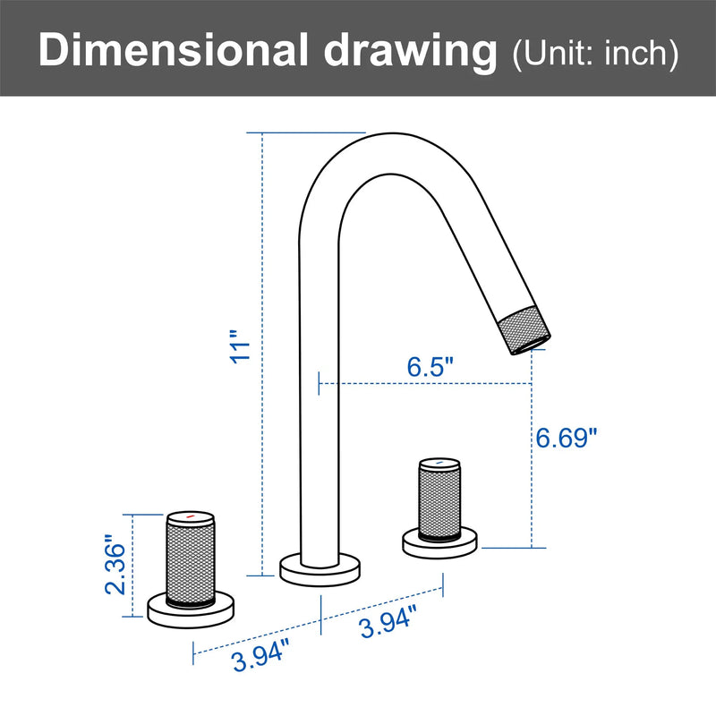 SHAMANDA 2 Handle Bathroom Faucets for Sink 3 Hole, High-Arch Swivel Spout Deck Mounted 8 Inch Widespread Basin Faucet 2-handle-bathroom-faucets-for-sink-3-hole-high-arch-swivel-spout-deck-mounted-8-inch-widespread-basin-faucet-with-valve-and-cupc-water-supply-hoses-brushed-nickel-1516bn 