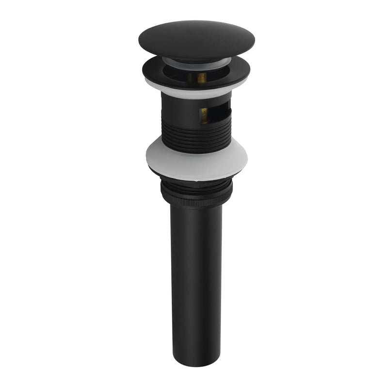 SHAMANDA Brass Bathroom Sink Drain, Vessel Vanity Sink Pop Up Drain Stopper with Overflow Lavatory Drain Assembly shamanda-brass-bathroom-sink-drain-vessel-vanity-sink-pop-up-drain-stopper-with-overflow-lavatory-drain-assembly Matte Black / Brass / With overflow Hole