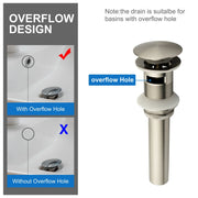SHAMANDA Brass Bathroom Sink Drain, Vessel Vanity Sink Pop Up Drain Stopper with Overflow Lavatory Drain Assembly shamanda-brass-bathroom-sink-drain-vessel-vanity-sink-pop-up-drain-stopper-with-overflow-lavatory-drain-assembly 