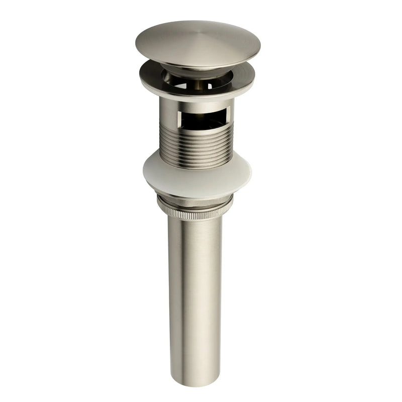 SHAMANDA Brass Bathroom Sink Drain, Vessel Vanity Sink Pop Up Drain Stopper with Overflow Lavatory Drain Assembly shamanda-brass-bathroom-sink-drain-vessel-vanity-sink-pop-up-drain-stopper-with-overflow-lavatory-drain-assembly Brushed Nickel / Brass / With overflow Hole