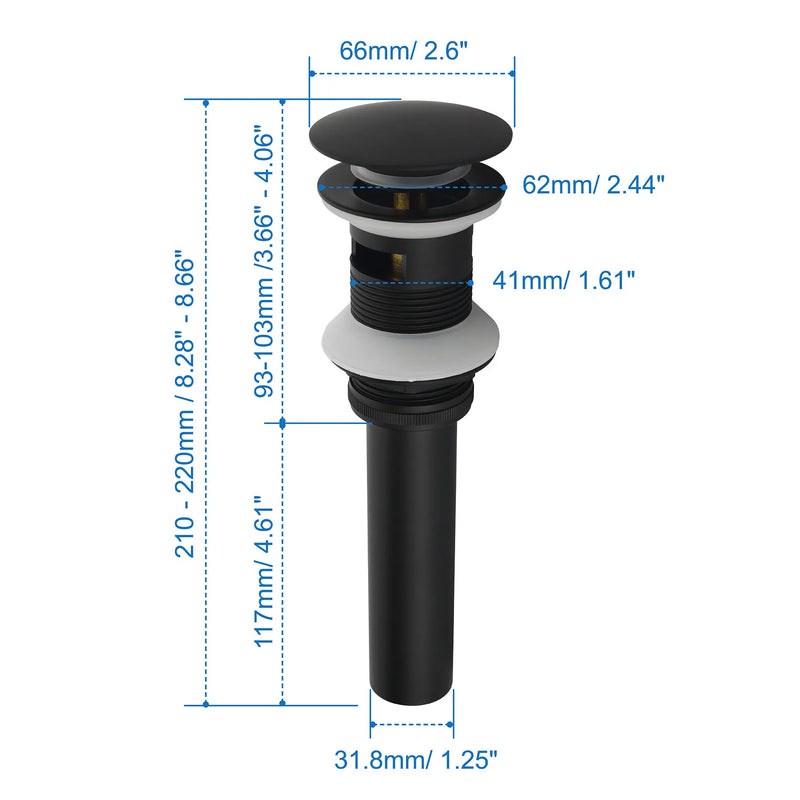 SHAMANDA Brass Bathroom Sink Drain, Vessel Vanity Sink Pop Up Drain Stopper with Overflow Lavatory Drain Assembly shamanda-brass-bathroom-sink-drain-vessel-vanity-sink-pop-up-drain-stopper-with-overflow-lavatory-drain-assembly 