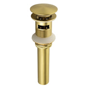 SHAMANDA Brass Bathroom Sink Drain, Vessel Vanity Sink Pop Up Drain Stopper with Overflow Lavatory Drain Assembly shamanda-brass-bathroom-sink-drain-vessel-vanity-sink-pop-up-drain-stopper-with-overflow-lavatory-drain-assembly Brushed Gold / Brass / With overflow Hole