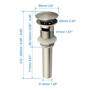 SHAMANDA Brass Bathroom Sink Drain, Vessel Vanity Sink Pop Up Drain Stopper with Overflow Lavatory Drain Assembly shamanda-brass-bathroom-sink-drain-vessel-vanity-sink-pop-up-drain-stopper-with-overflow-lavatory-drain-assembly 