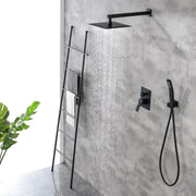 SHAMANDA Premium Matte Black Rainfall Shower System 10 Inch Luxury Bathroom Shower Set shamanda-rainfall-shower-system-matte-black 