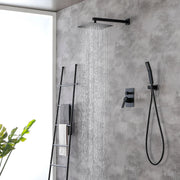 SHAMANDA Premium Matte Black Rainfall Shower System 10 Inch Luxury Bathroom Shower Set shamanda-rainfall-shower-system-matte-black 