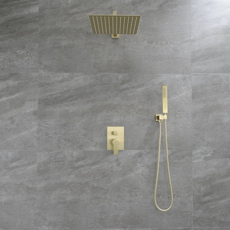 SHAMANDA Premium Matte Black Rainfall Shower System 10 Inch Luxury Bathroom Shower Set shamanda-rainfall-shower-system-matte-black 