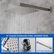 SHAMANDA Shower Set 10 Inch Shower Fixture with Handheld Spray 3-Function Wall Mount 10-inch-shower-fixture-with-with-handheld-spray-3-function-wall-mount 