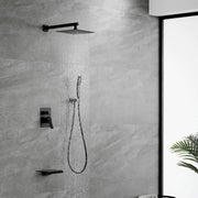 SHAMANDA Shower Set 10 Inch Shower Fixture with Handheld Spray 3-Function Wall Mount 3-Function Shower Set  