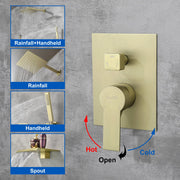 SHAMANDA Shower Set 10 Inch Shower Fixture with Handheld Spray 3-Function Wall Mount 10-inch-shower-fixture-with-with-handheld-spray-3-function-wall-mount 