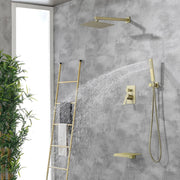 SHAMANDA Shower Set 10 Inch Shower Fixture with Handheld Spray 3-Function Wall Mount 10-inch-shower-fixture-with-with-handheld-spray-3-function-wall-mount 