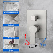 SHAMANDA Shower Set 10 Inch Shower Fixture with Handheld Spray 3-Function Wall Mount 10-inch-shower-fixture-with-with-handheld-spray-3-function-wall-mount 