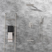 SHAMANDA Shower Set 10 Inch Shower Fixture with Handheld Spray 3-Function Wall Mount 10-inch-shower-fixture-with-with-handheld-spray-3-function-wall-mount 