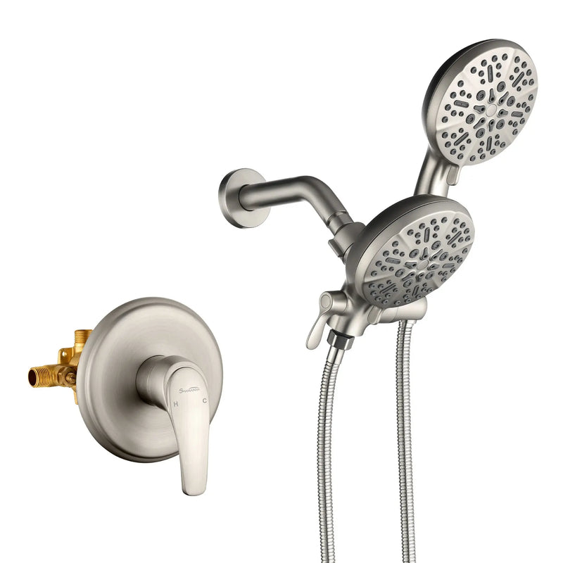 SHAMANDA Shower System Combo Set High Pressure 5-Function Dual 2 in 1 Shower Faucet shamanda-shower-system-with-handheld-showerhead-rain-shower-combo-set-high-pressure-35-function-dual-2-in-1-shower-faucet 